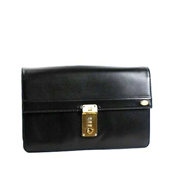 Dunhill clutch bag with dial lock leather black dunhill men's bag strap